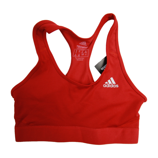 Red Adidas Techfit compression sports bra