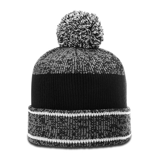 Richardson Heather Beanie With Cuff & Pom
