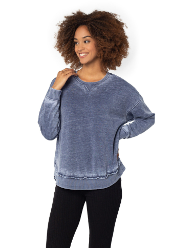Chicka-d Ladies' Burnout Campus Pullover